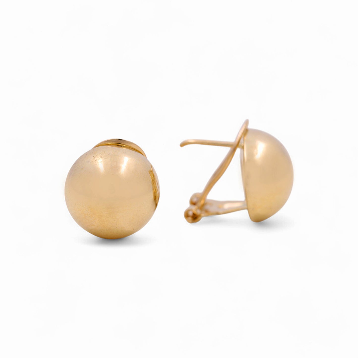 14k Yellow Gold Omega Stud Earrings / 6-MBL-12 OMEGA