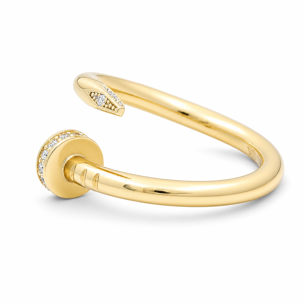 10K Yellow Gold Fashion Women's Nail Ring / Size: 7.5 / Weight: 1.5 GR / DQWR0NL