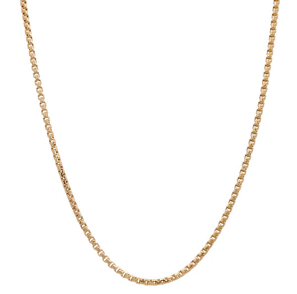 14K Yellow Gold Box Link Chain / Size: 16" 1.5mm / Weight: 3.1GR / LCS4BX1.5-16