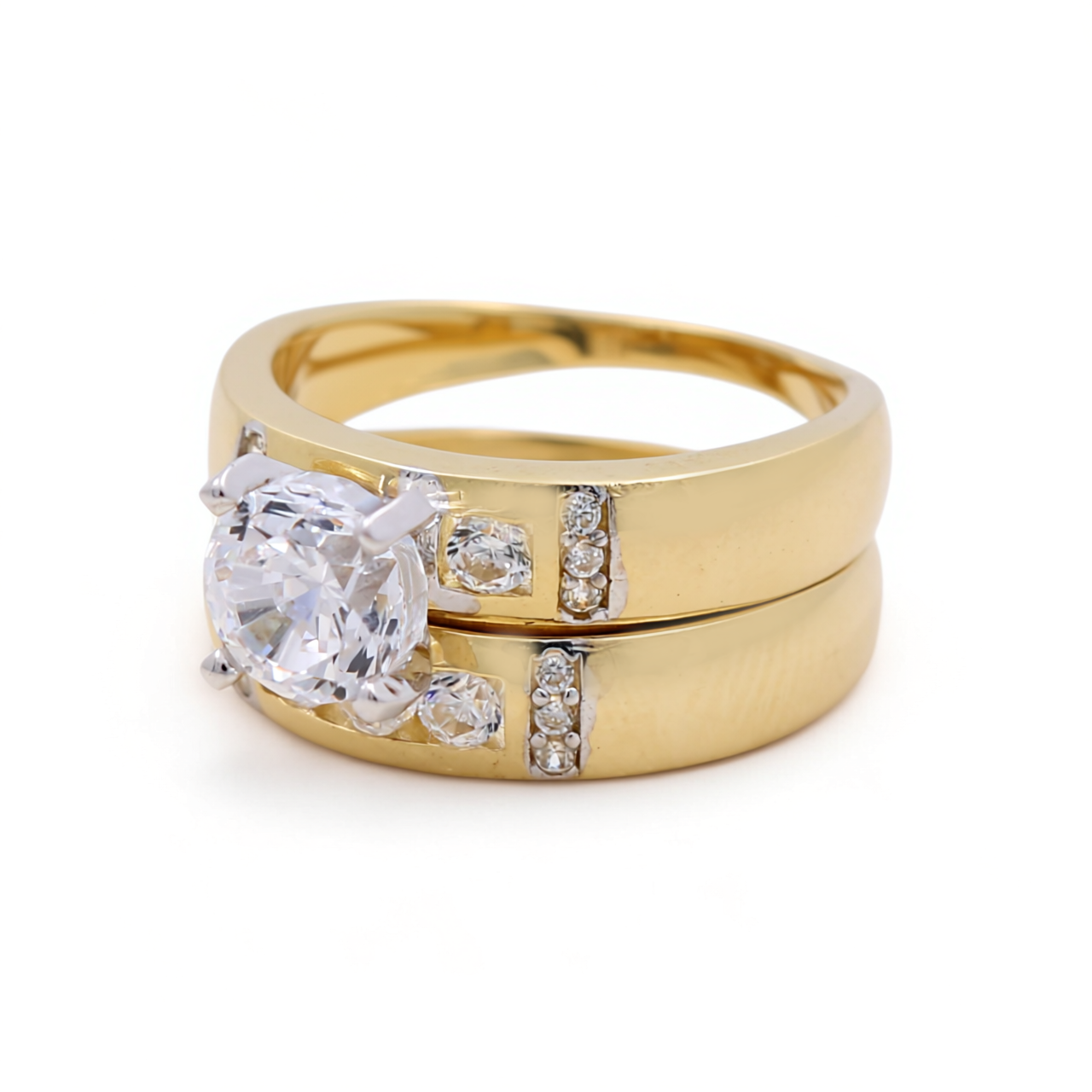14K Yellow Gold Women’s Bridal Set / Stone: Cz / Size: 7 / Weight: 5.1GR / CEEWR4BS-30