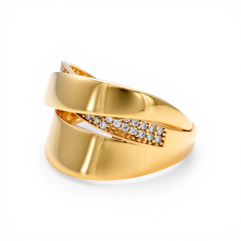 10K Yellow Gold Fashion Women's Ring / Size: 7 / Weight: 3.7 GR / DQWR0FS-70