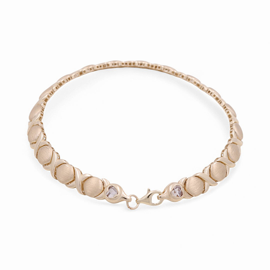 14K Yellow Gold Fashion Women's Bracelet / Size: 7.5" / Weight: 9.5 GR / COWB4FS-20