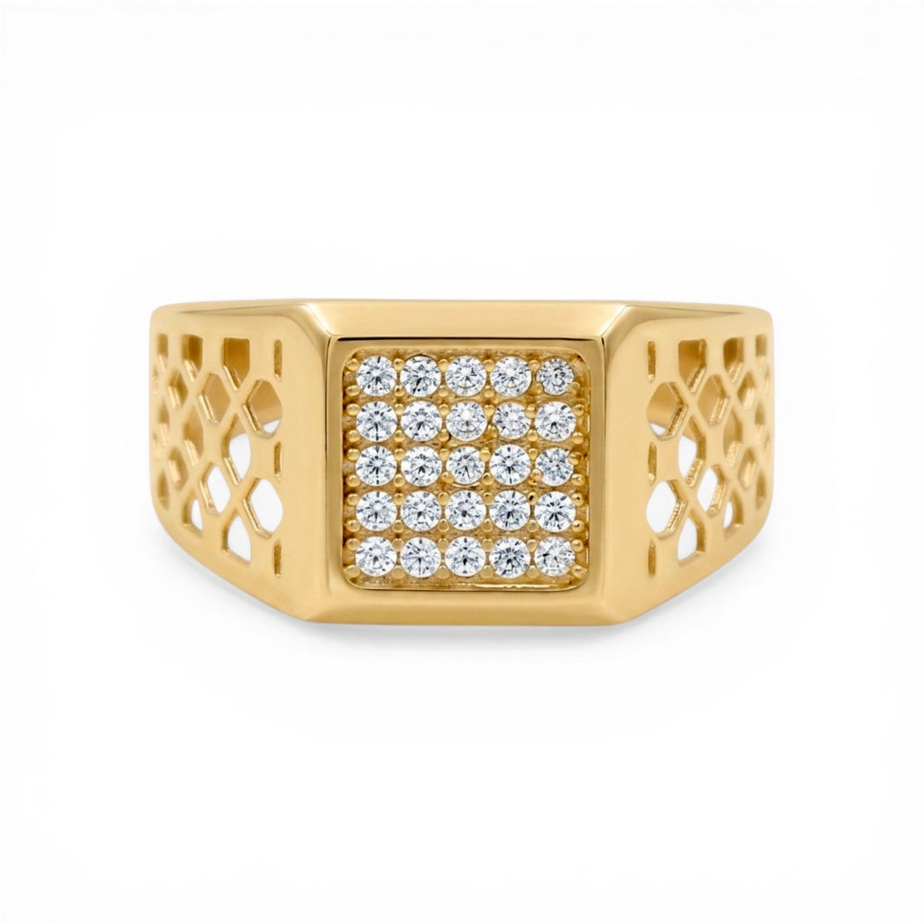 10K Yellow Gold Fashion Men's Ring/ Size: sz:10 / Weight: 2.3gr / CLBMR0FS-7