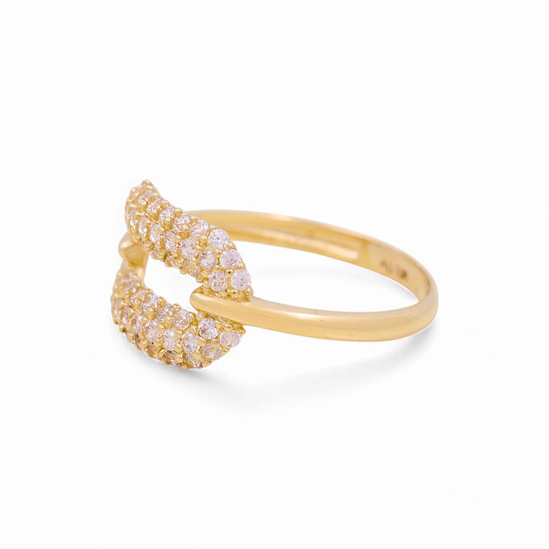 14K Yellow Gold Fashion Women's Ring with Cz / Size: 7.25 / Weight: 2 GR / P53R-664