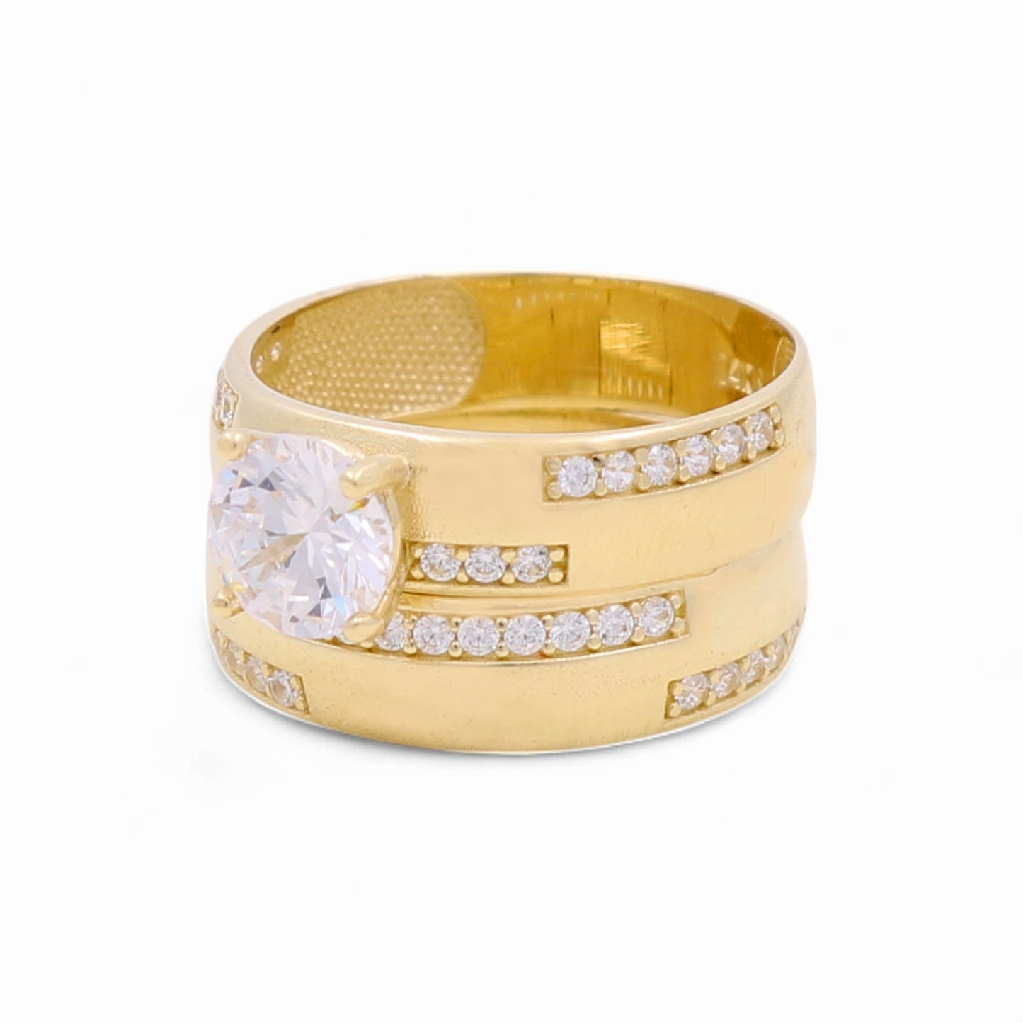 14K Yellow Gold Women’s Bridal Set / Stone: Cz / Size: 7.5 / Weight: 4.6 GR / CEEWR4BS-13