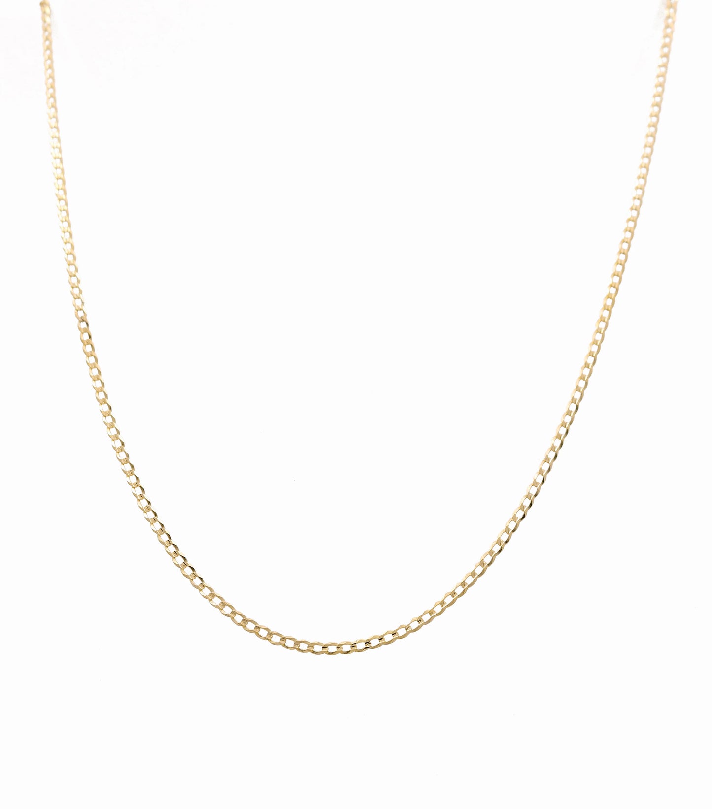 10K Yellow Gold Flat Curb Chain / Size: 2.5mm 24" / Weight: 5.7 GR / FCCSCH0CB2.5-24