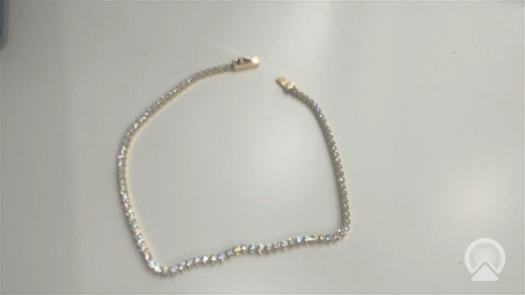 14K Yellow Gold Tennis Link Bracelet with Cz / Size: 2mm 7.5" / Weight: 3.4GR / BCFWB4FS-1