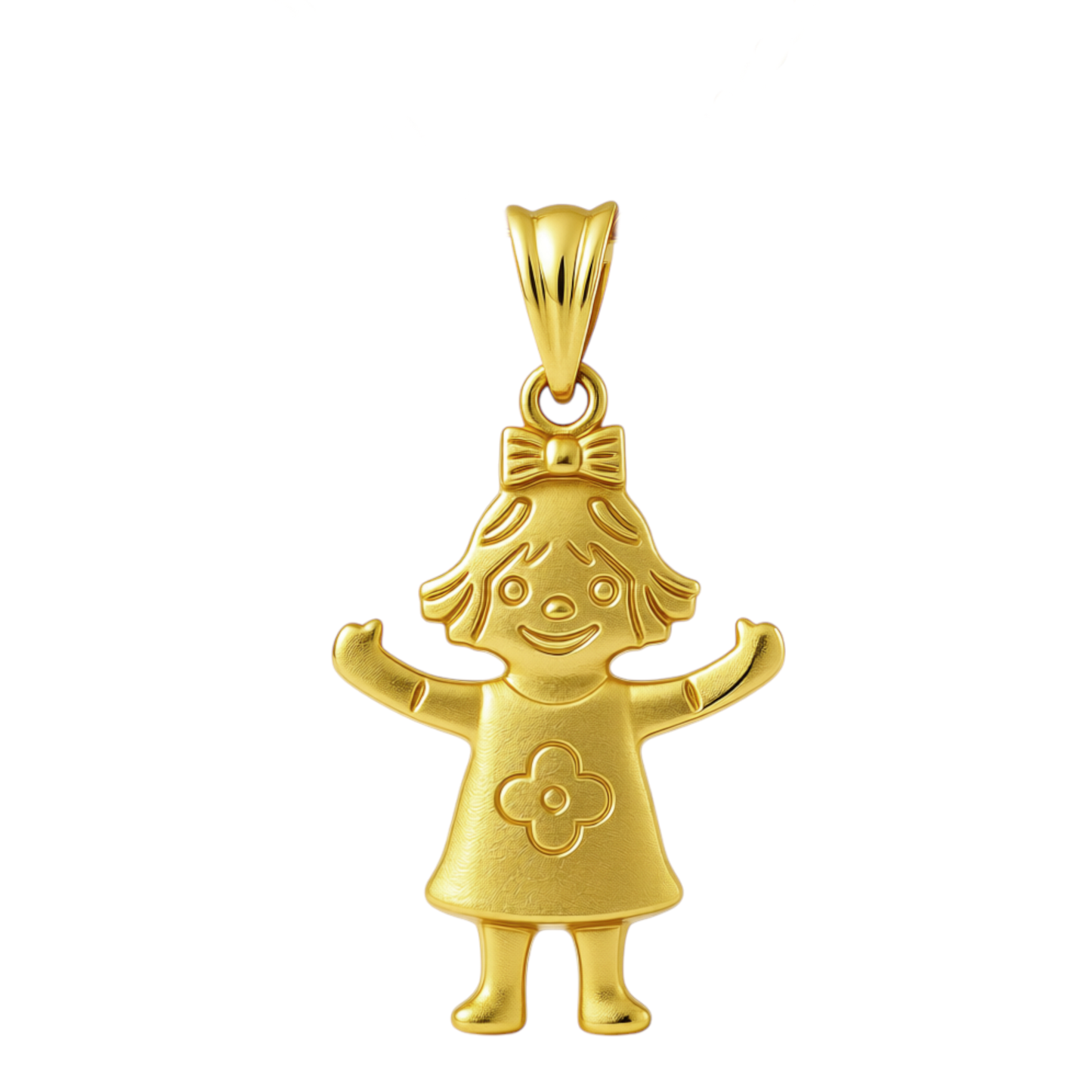 14K Yellow Gold Girl Pendant / 1199A