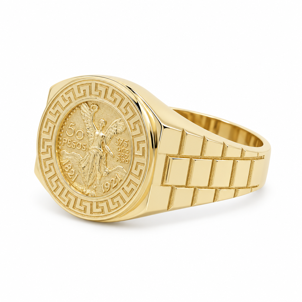 14K Yellow Gold Centenary Men’s Ring / Size 10 / Weight: 5.3 GR / DQMR4CN