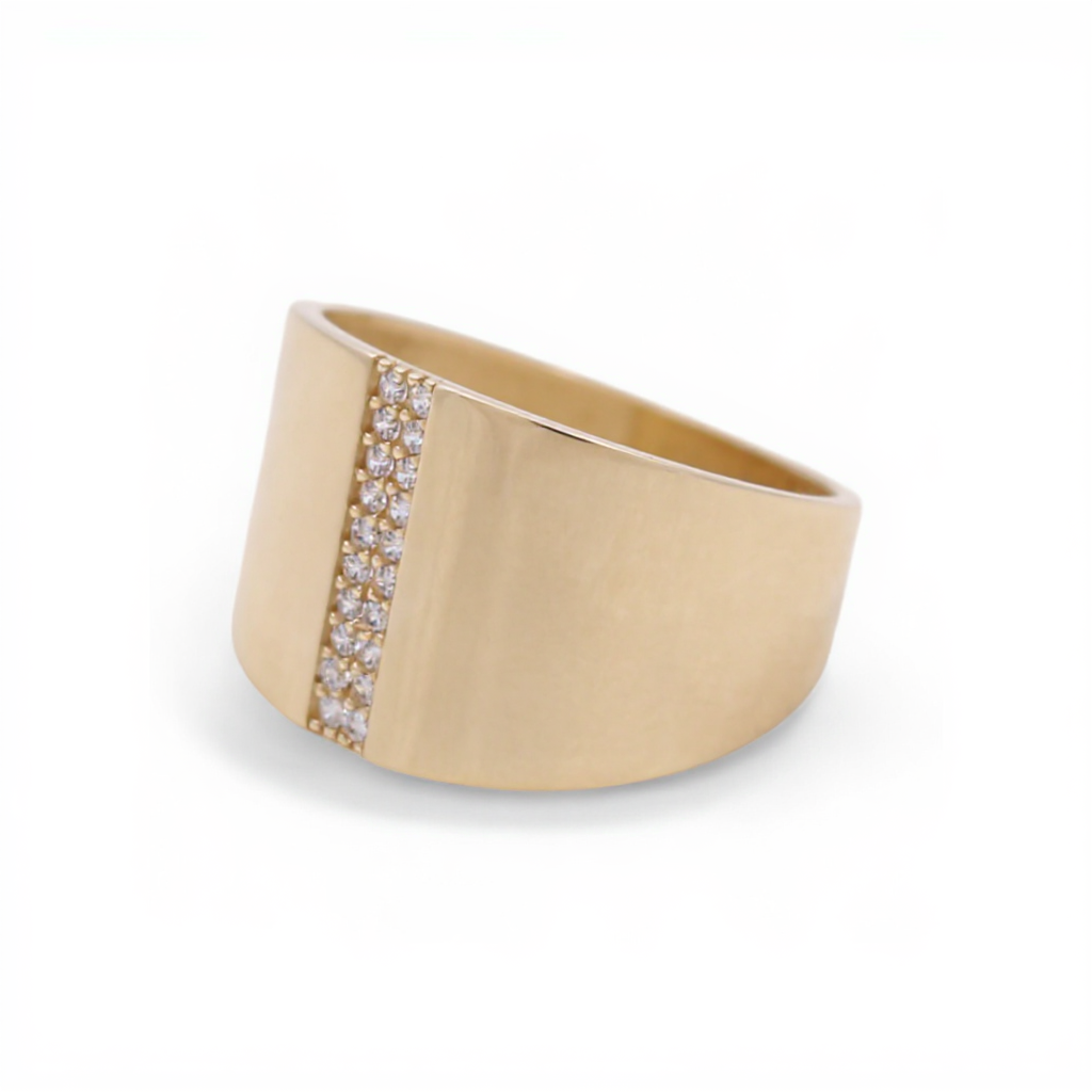 10K Yellow Gold Fashion Women's Ring / Size: 7.5 / Weight: 2.6 GR / CQWR0FS-24