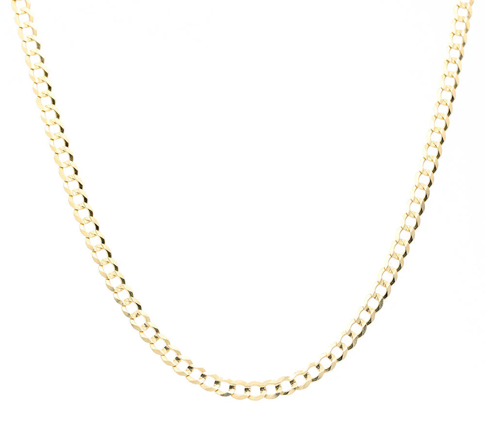 10K Yellow Gold Curb Chain / Size: 5.6mm 18" / Weight: 13.5 GR / CACH0CB5.6-18