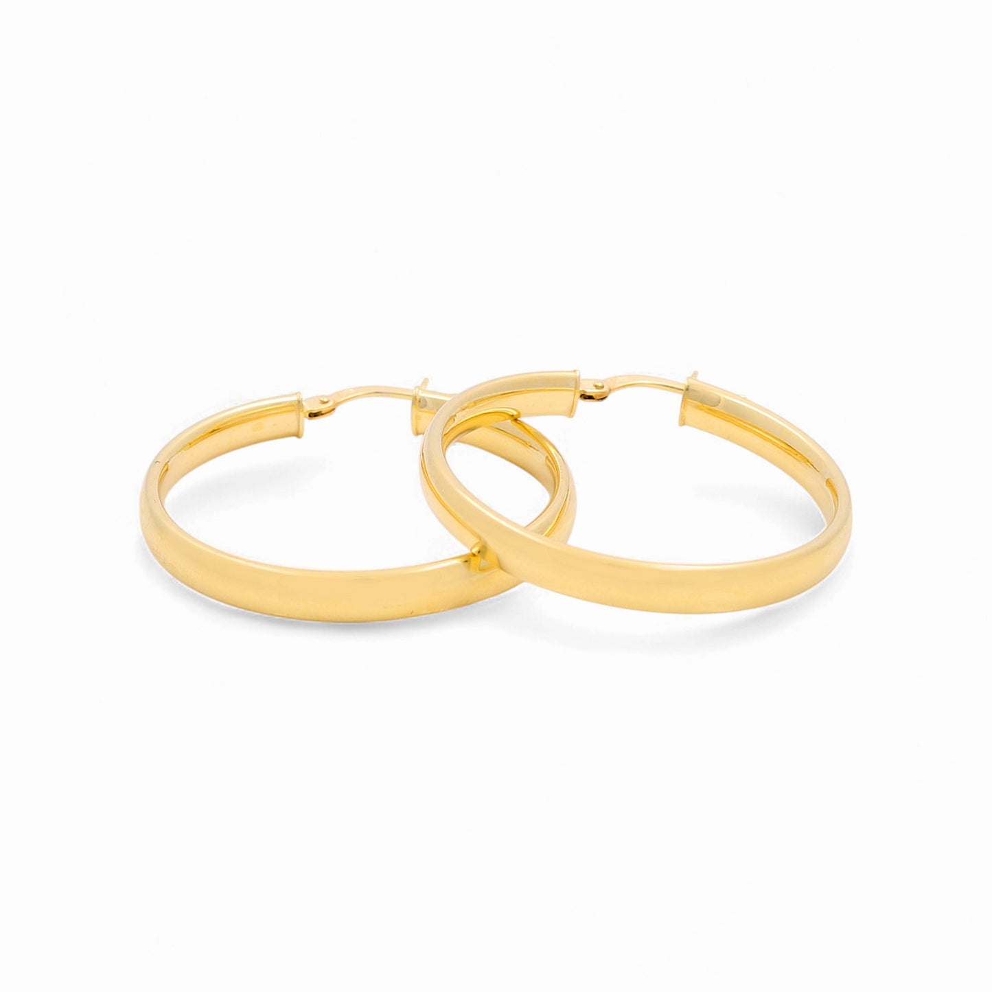 14K Yellow Gold Women's Hoops Earrings / Size: 4mmx30mm / Weight: 3.2 GR / 240-00805