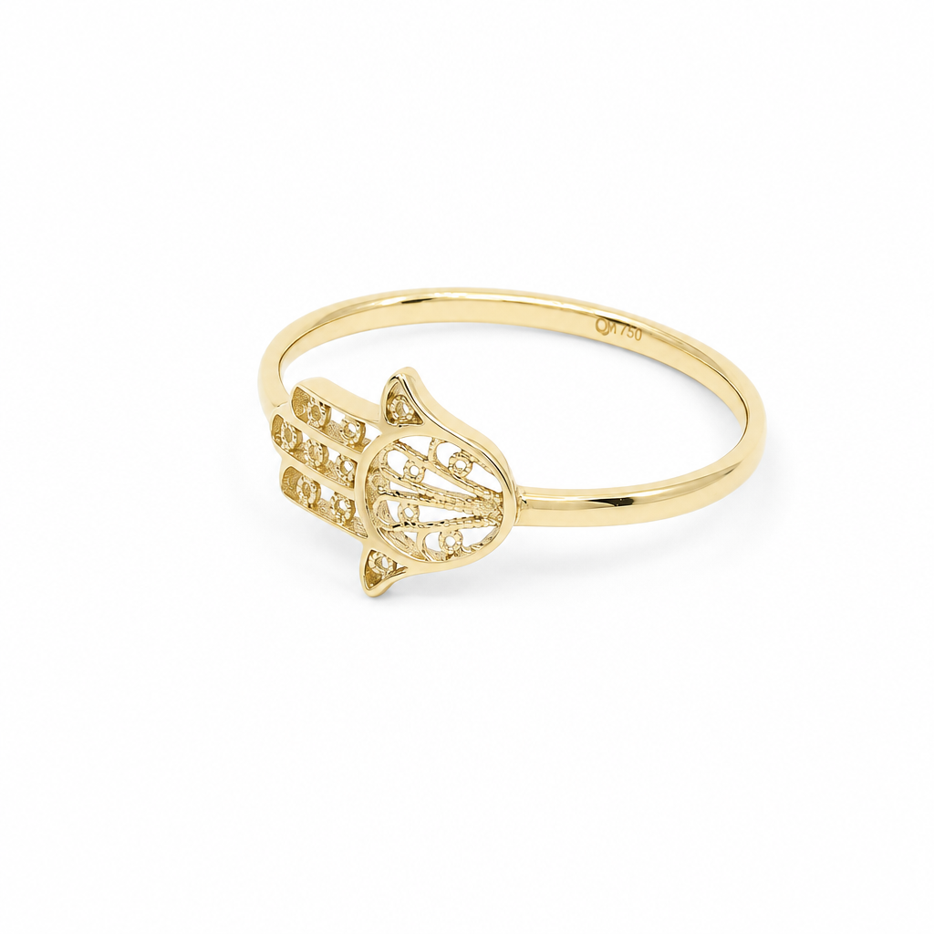 10K Yellow Gold Fatima Hand Women's Ring / Size: 7 / Weight: 1.1 GR / DQWR0FH