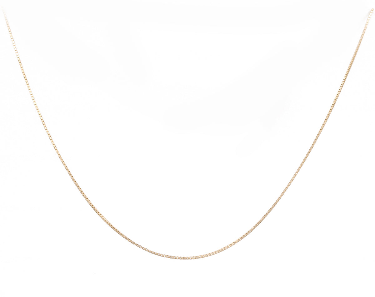 10K Yellow Gold Box Chain / Size: 0.5mm-18'' / Weight: 0.7gr / LCCSCH0BX0.5-18