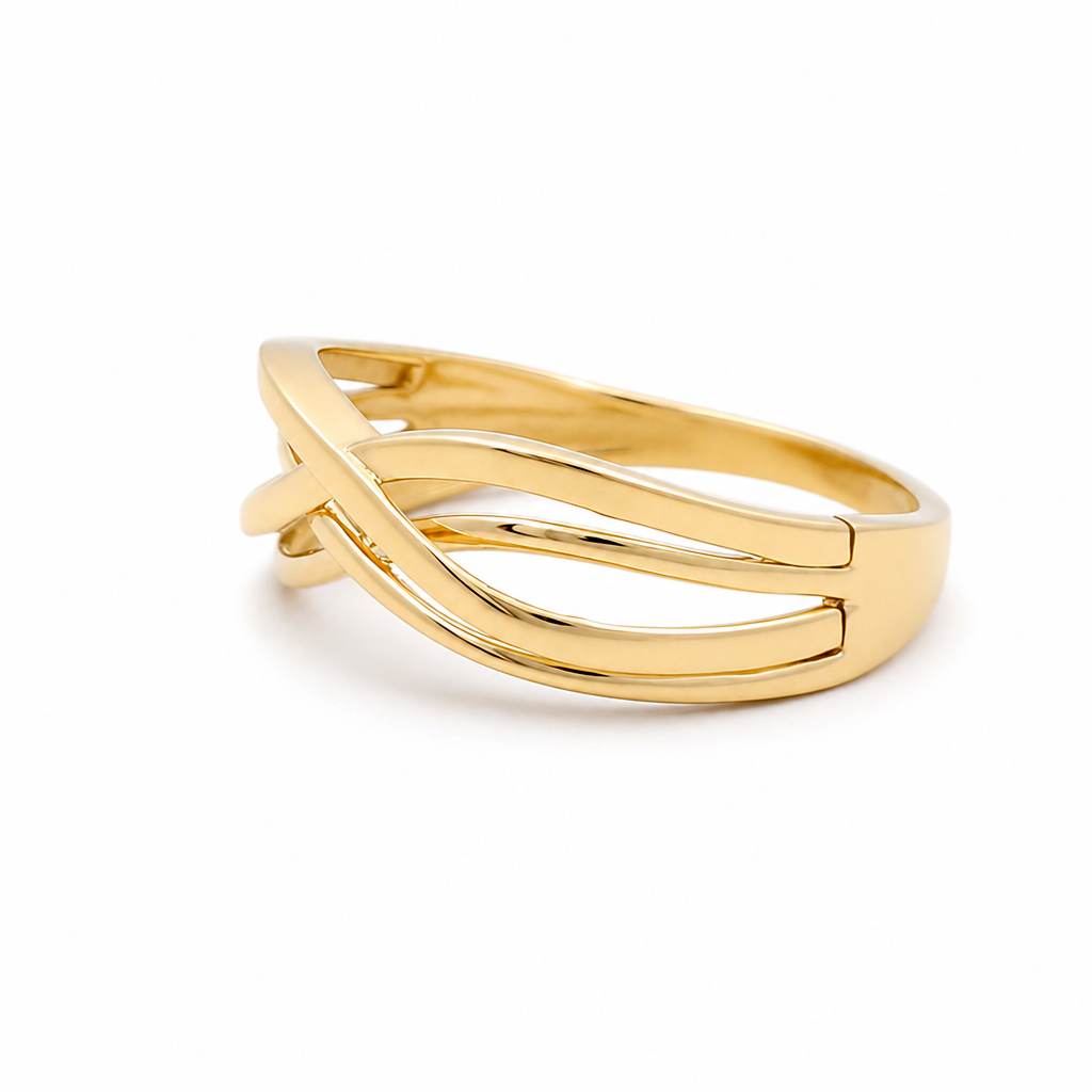 10K Yellow Gold Fashion Women's Ring / Size: 7/ Weight: 1.5 GR / DQWR0FS-76