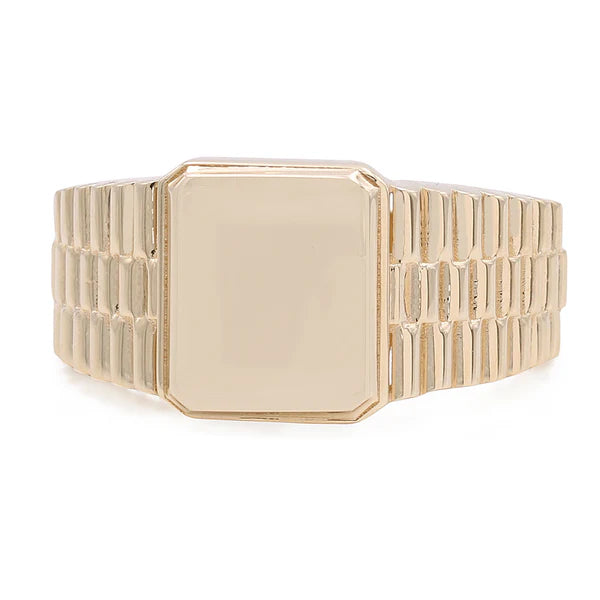 10K Yellow Gold Fashion Men's Shape Ring / Size: Sz:12.5 / Weight: 3.2gr / DQMR0FS-8