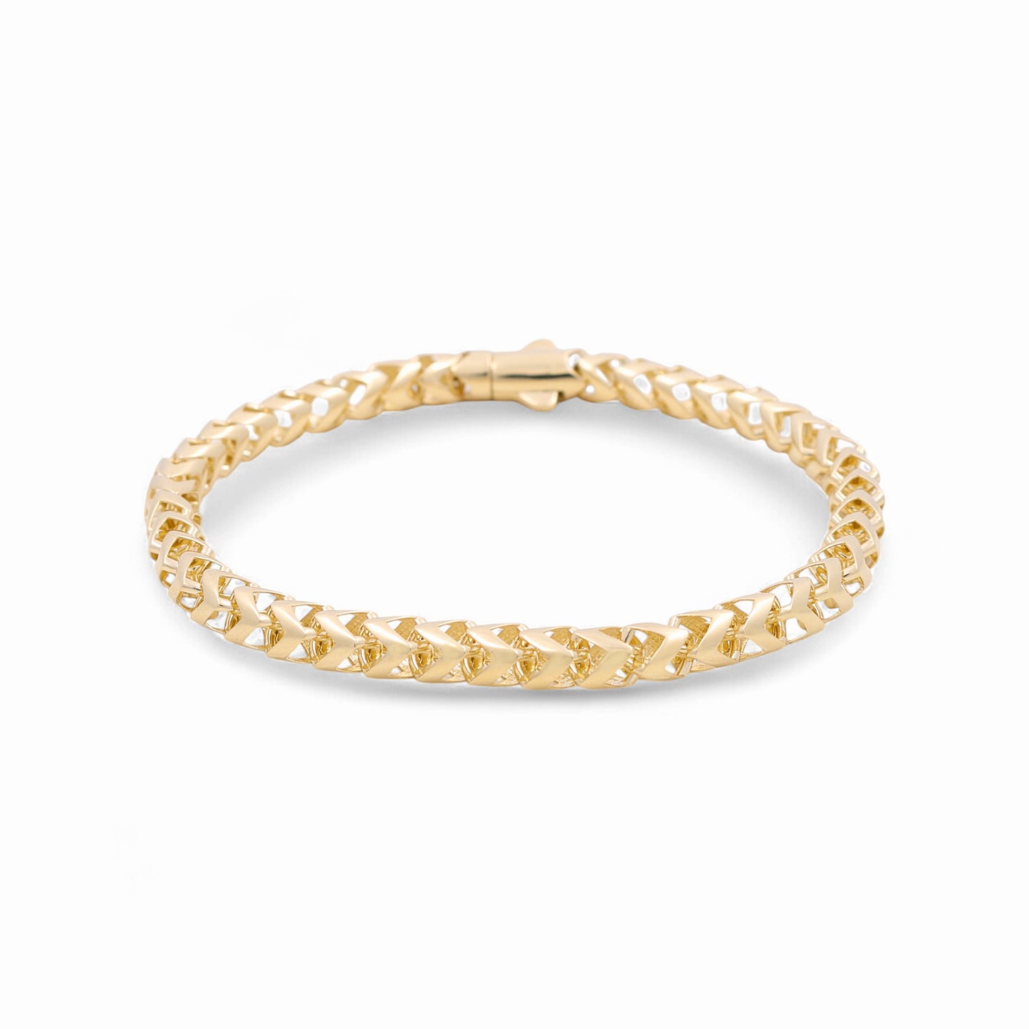 14K Yellow Gold Italian Men's Fashion Bracelet / Size: 8.5" / Weight: 14 GR / 475-10104