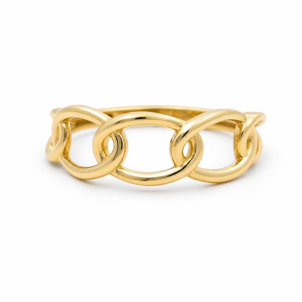 10K Yellow Gold Fashion Women's Ring / Size: 8.5 / Weight: 1.6 GR / DQWR0FS-82