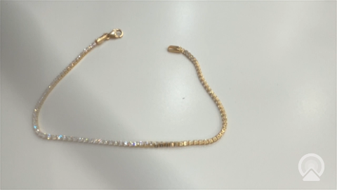 14K Yellow Gold Tennis Link Bracelet with Cz / Size: 1.5mm 7" / Weight: 2 GR / BCFWB4FS