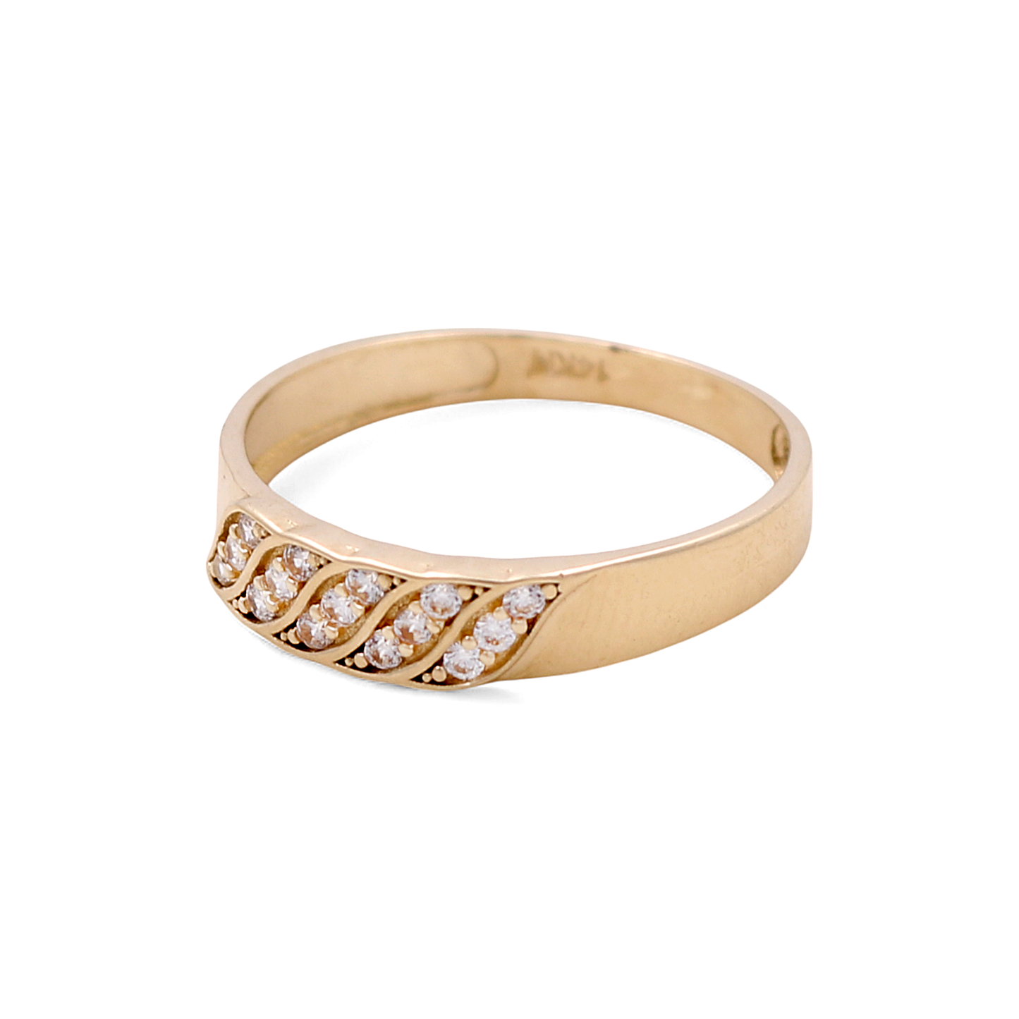 14K Yellow Gold Men’s Wedding Band / Stone: Cz / Size: 10.5 / Weight: 2 GR / DEEMWB4BS