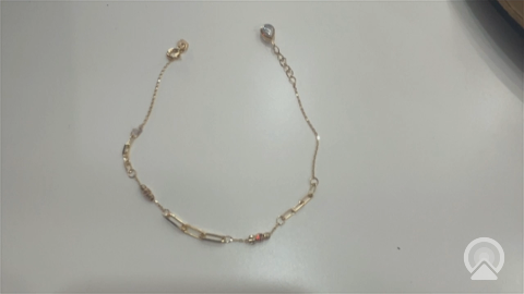 14k Yellow and Rose Gold Fashion Women's Bracelet with Paper Clip / Size: 7" / Weight: 1.7 GR / CCFWBTT4FS