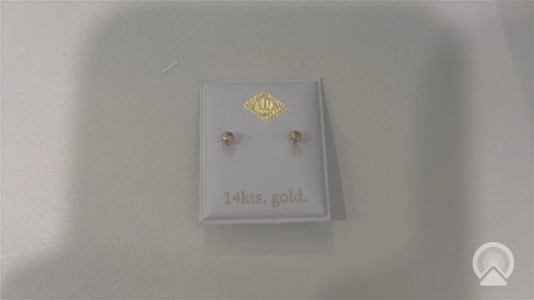 14K Yellow Gold Fashion Stud Earrings / 6-MBT-3