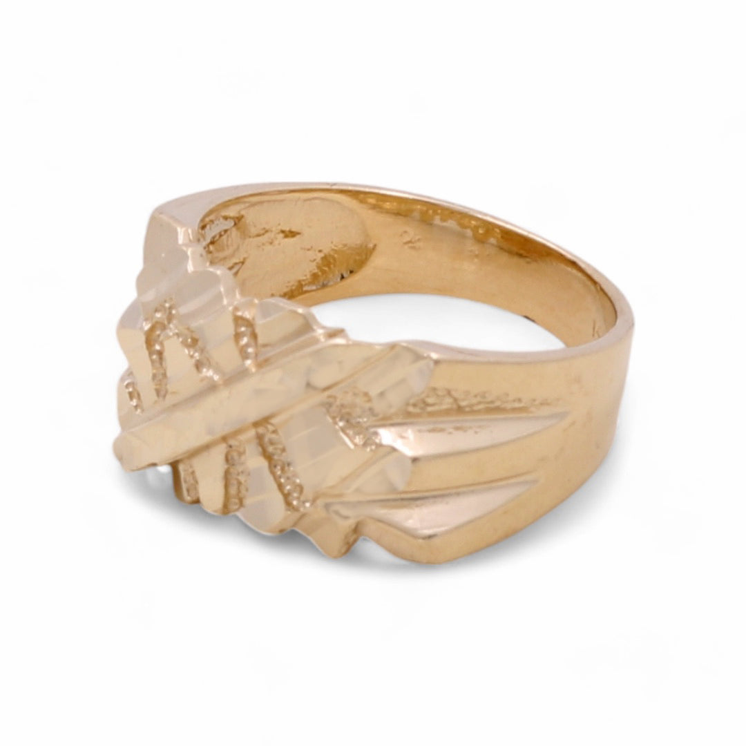 14K Yellow Gold Men's Fashion Ring