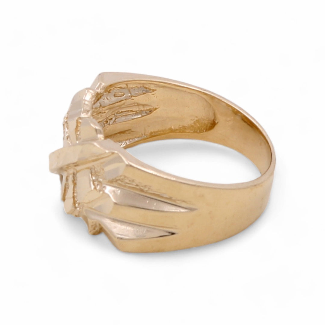 14K Yellow Gold Men's Fashion Ring