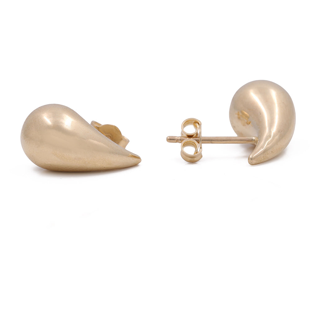 14K Yellow Gold Small Teardrop Earrings