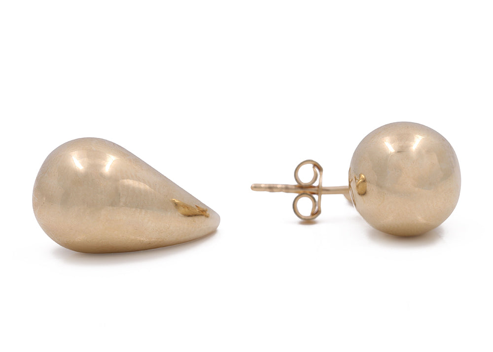 14K Yellow Gold Teardrop Earrings