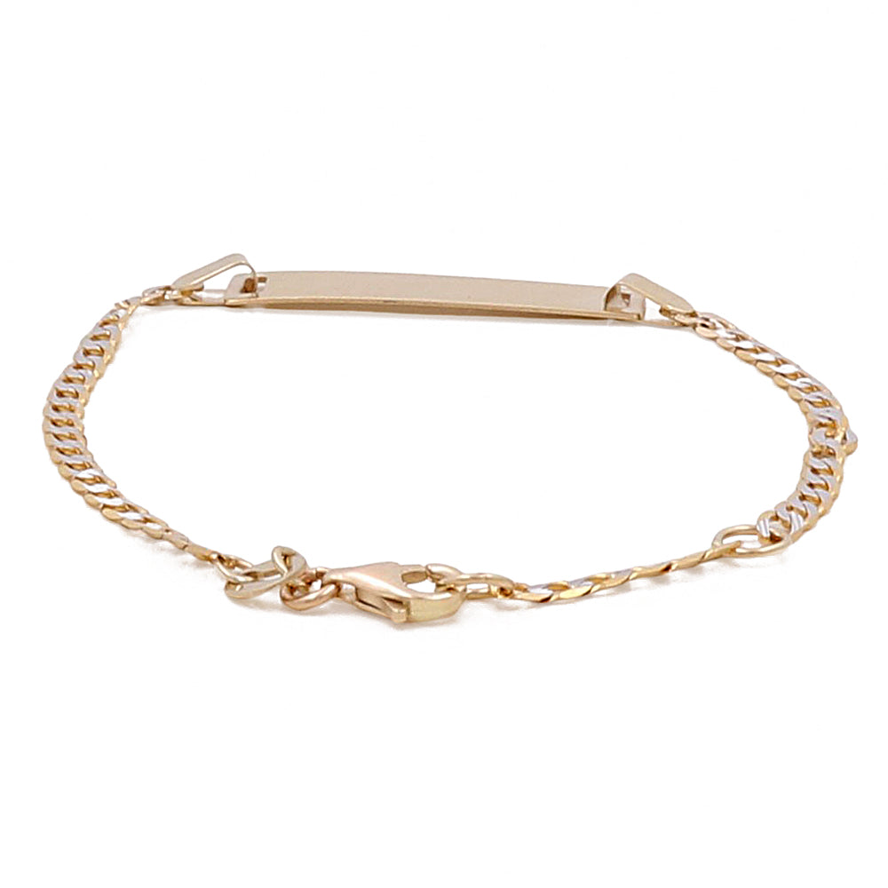 14K Yellow Gold Nameplate Kids Bracelet