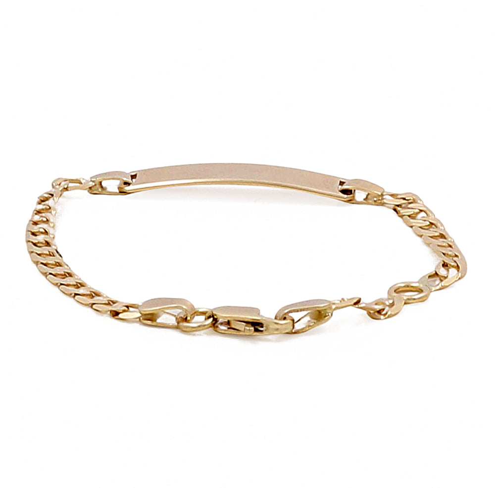 14K Yellow Gold Nameplate Kids Bracelet
