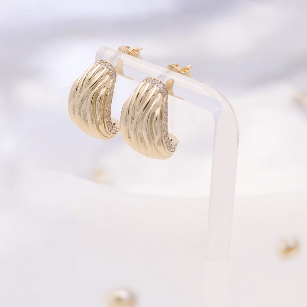 14K Yellow Gold Fashion Earrings