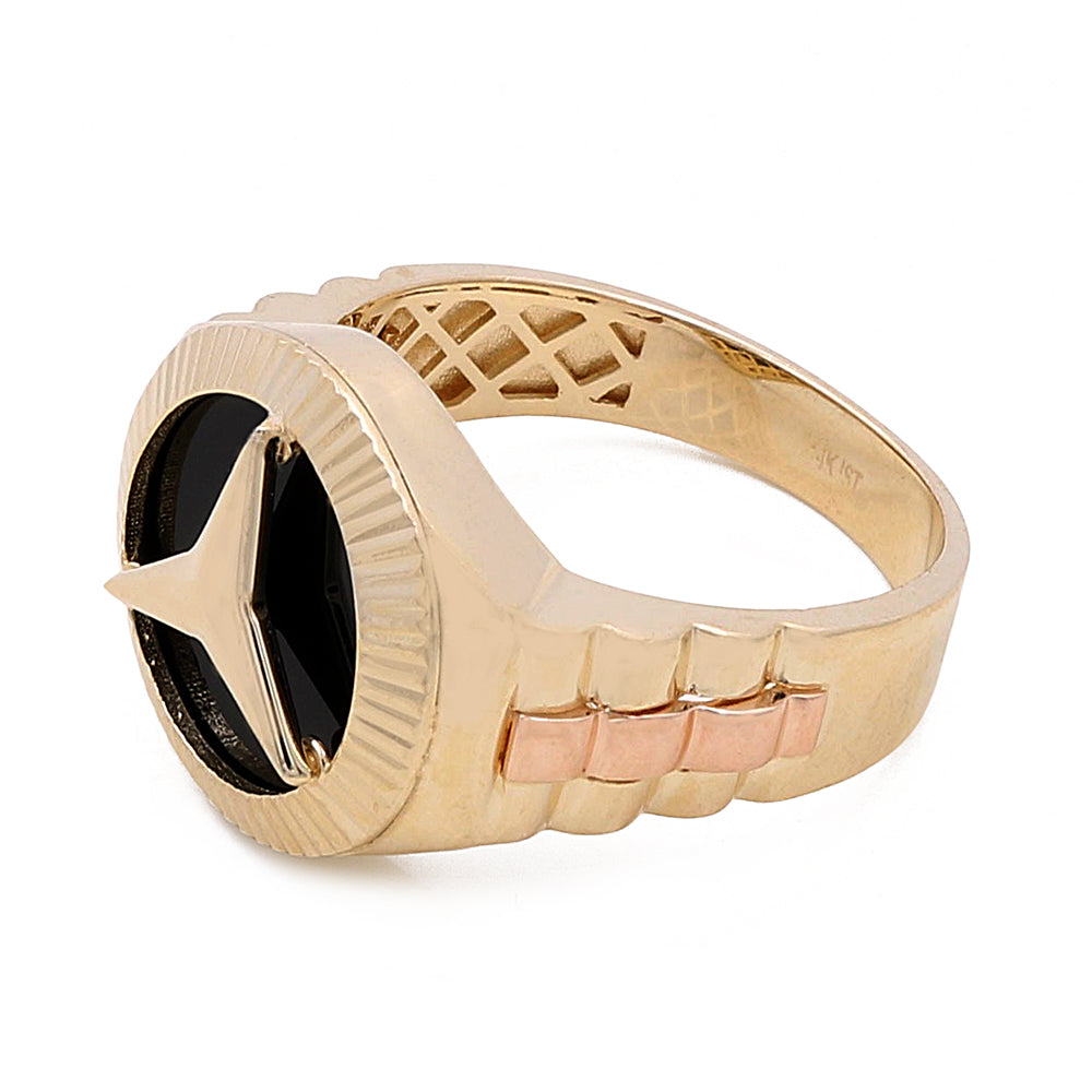 14K Yellow and Rose Gold Men's Fashion Ring