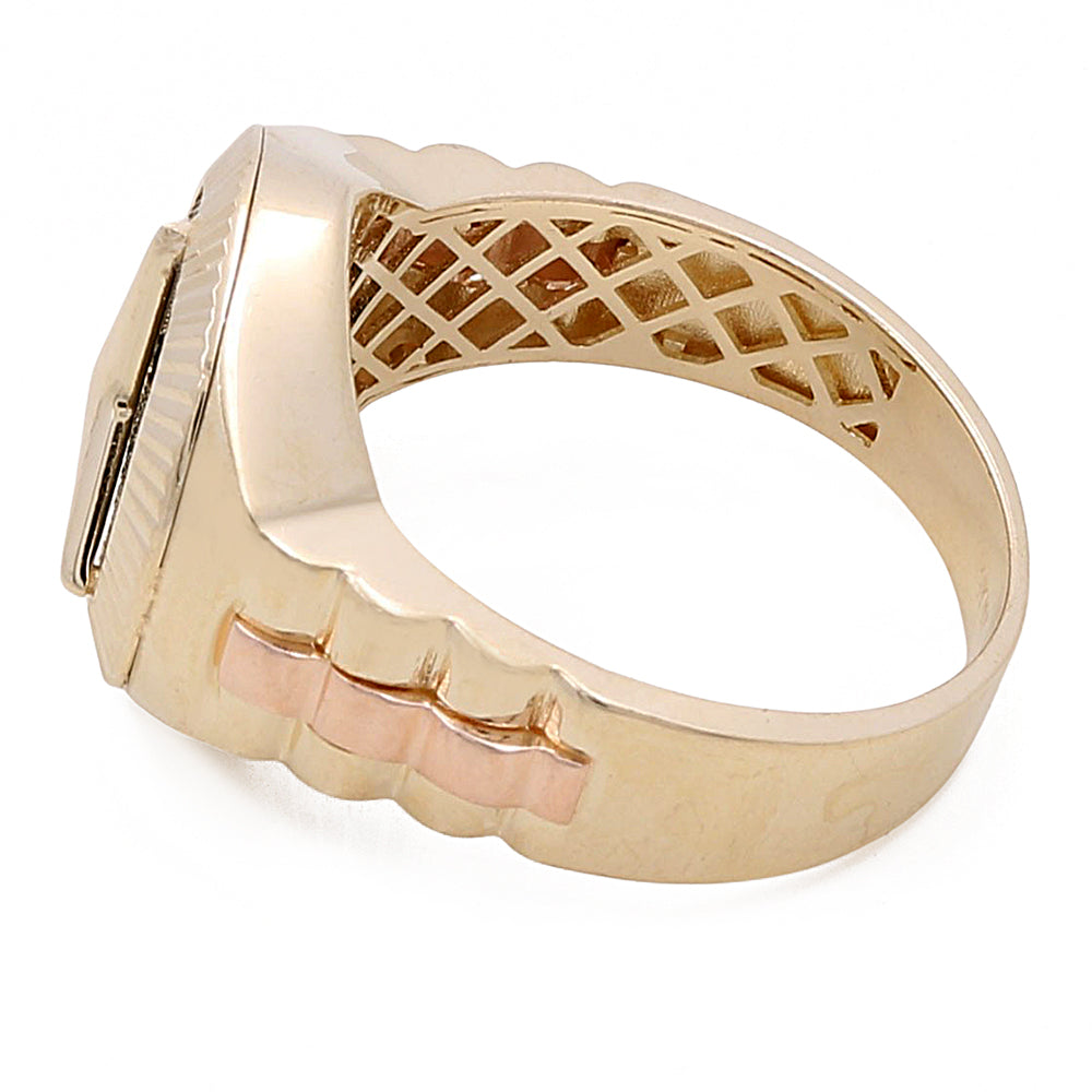 14K Yellow and Rose Gold Men's Fashion Ring