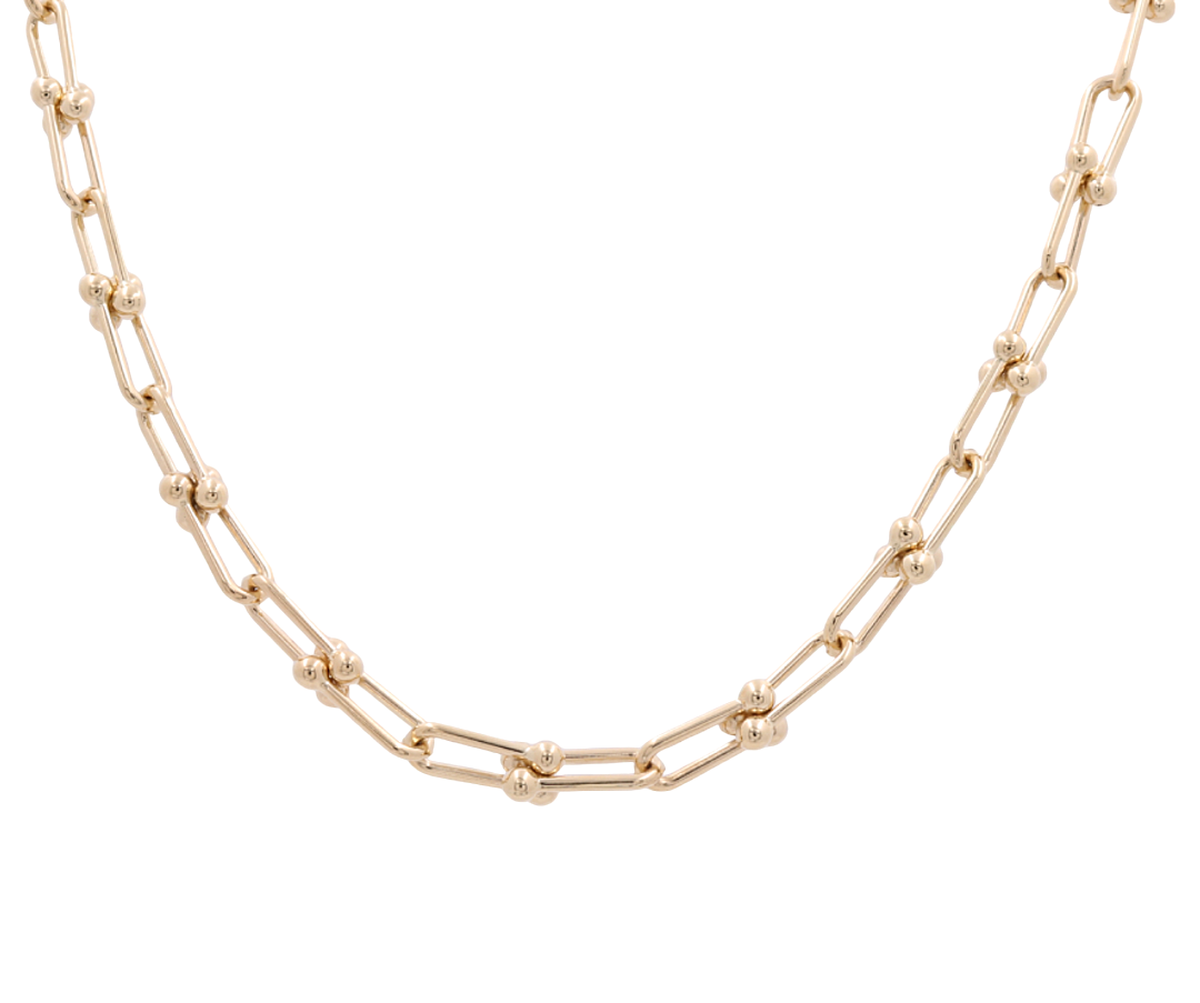 14K Yellow Gold Italian Link Necklace