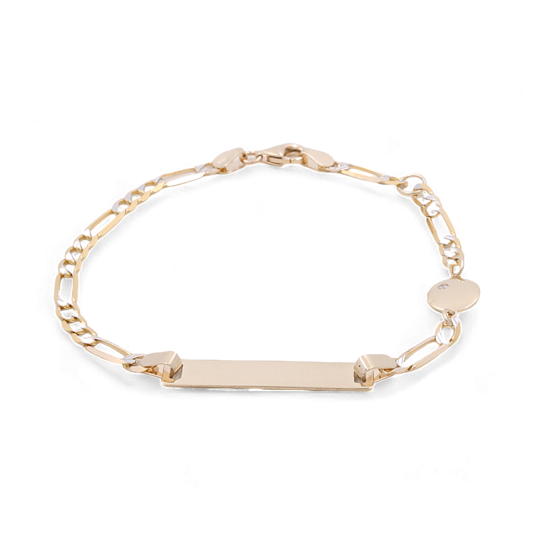 14K Yellow Gold Nameplate Kids Bracelet