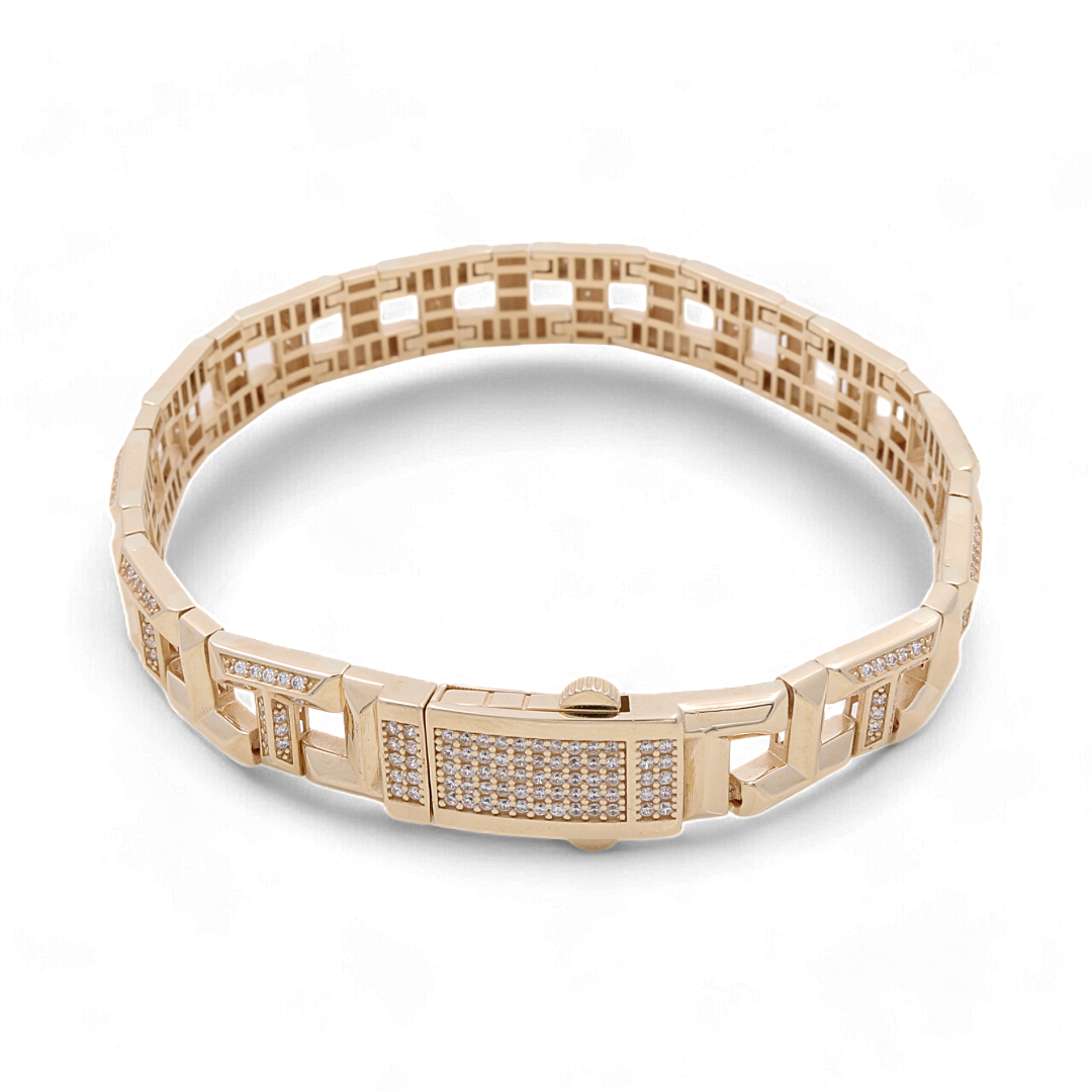 14K Yellow Gold Fashion Italian Link Bracelet