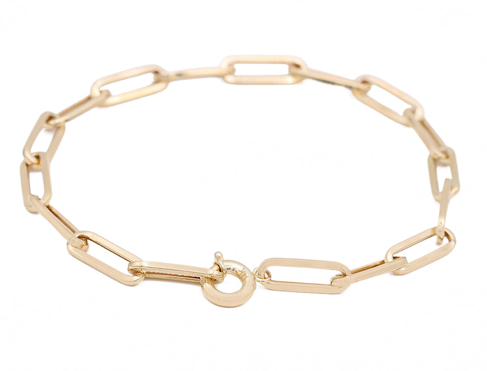 14K Yellow Gold Fashion Links Bracelet