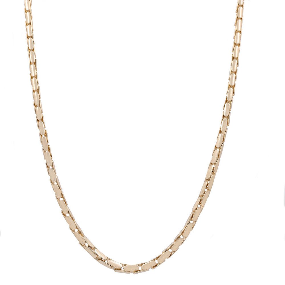 14K Yellow Gold Italian Fashion Link Necklace