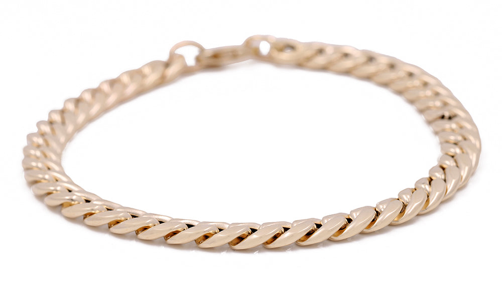 14K Yellow Gold Fashion Italian Link Bracelet