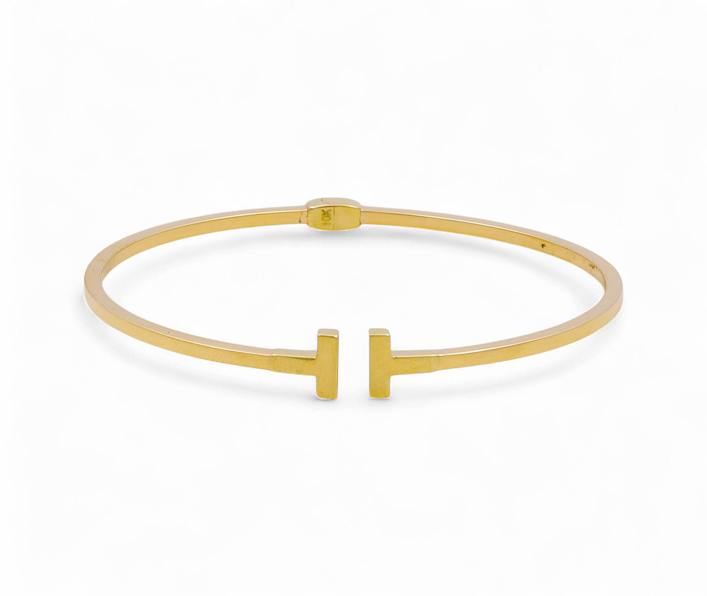 10K Yellow Gold Semisolid Fashion H Women’s Bangle Bracelet / Weight: 4.1 GR / DQBB0FS-2