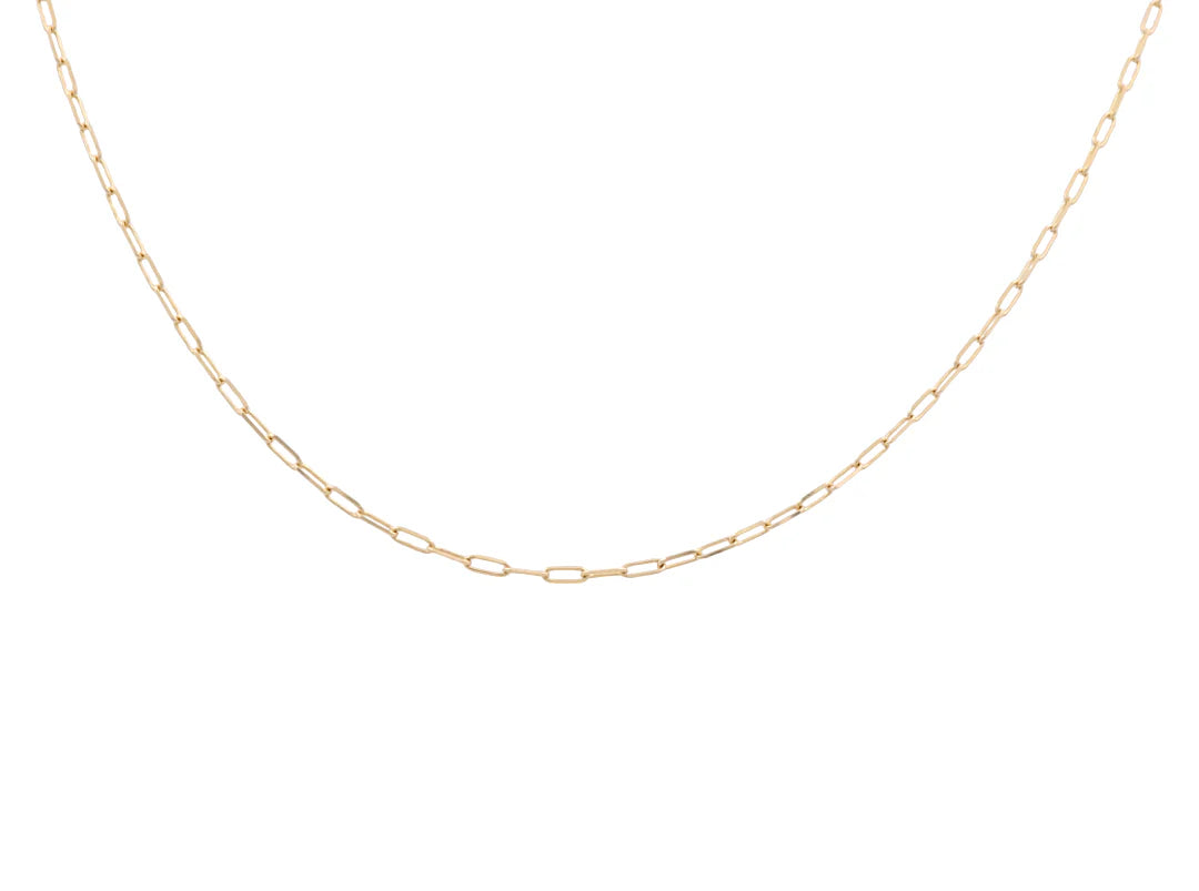 10K Yellow Gold Fancy Paper Clip Necklace / Size: 18" / Weight: 3.4 GR / DANK0PC