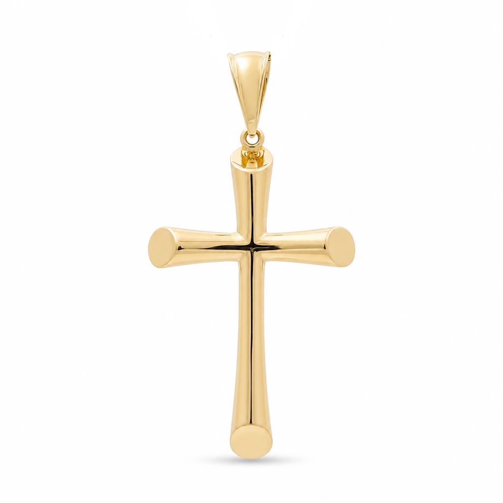 14K Yellow Gold Plain Big Cross Pendants / Weight: 3.5 GR / 400-01225