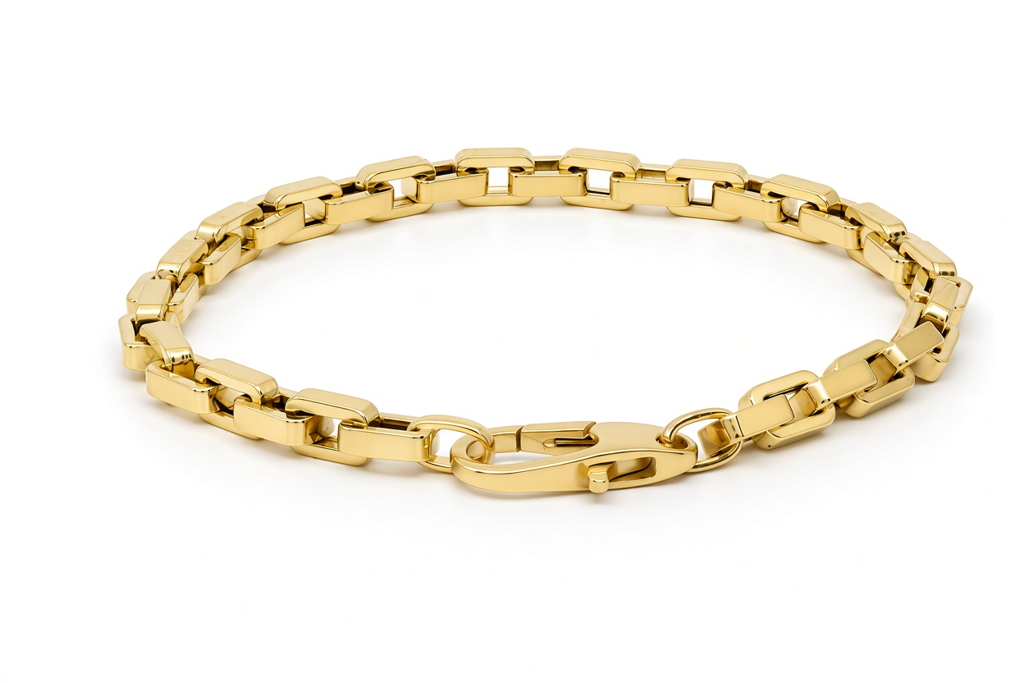10K Yellow Gold Semisolid Italian Link Bracelet / Size: 7.5" / Weight: 6.5 GR / 200MR817BR