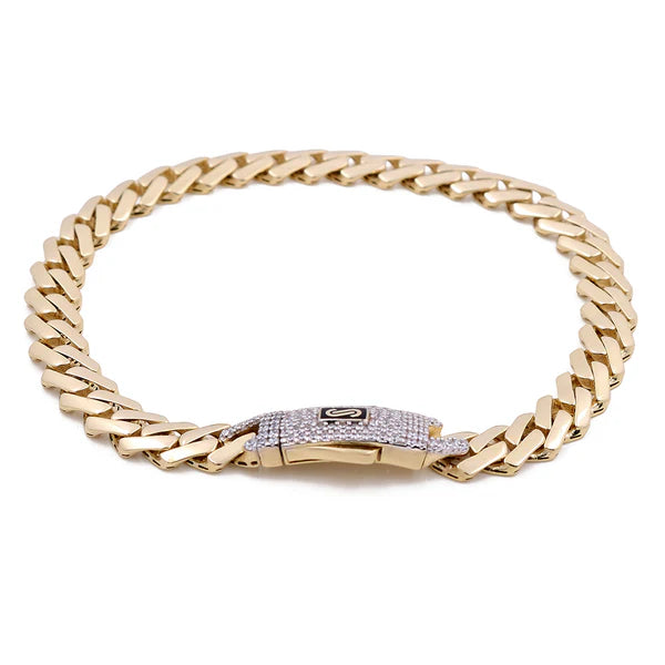 10K Yellow Gold Semisolid Monaco Women's Bracelet / Size:4mm-7.5'' / Weight: 3.4GR / MONSWB0MON4-7.5