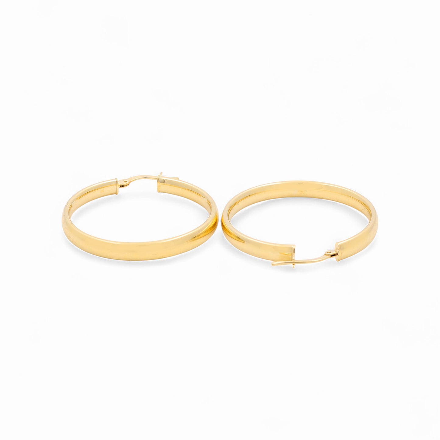 14K Yellow Gold Women's Hoops Earrings / Size: 4mmx30mm / Weight: 3.2 GR / 240-00805