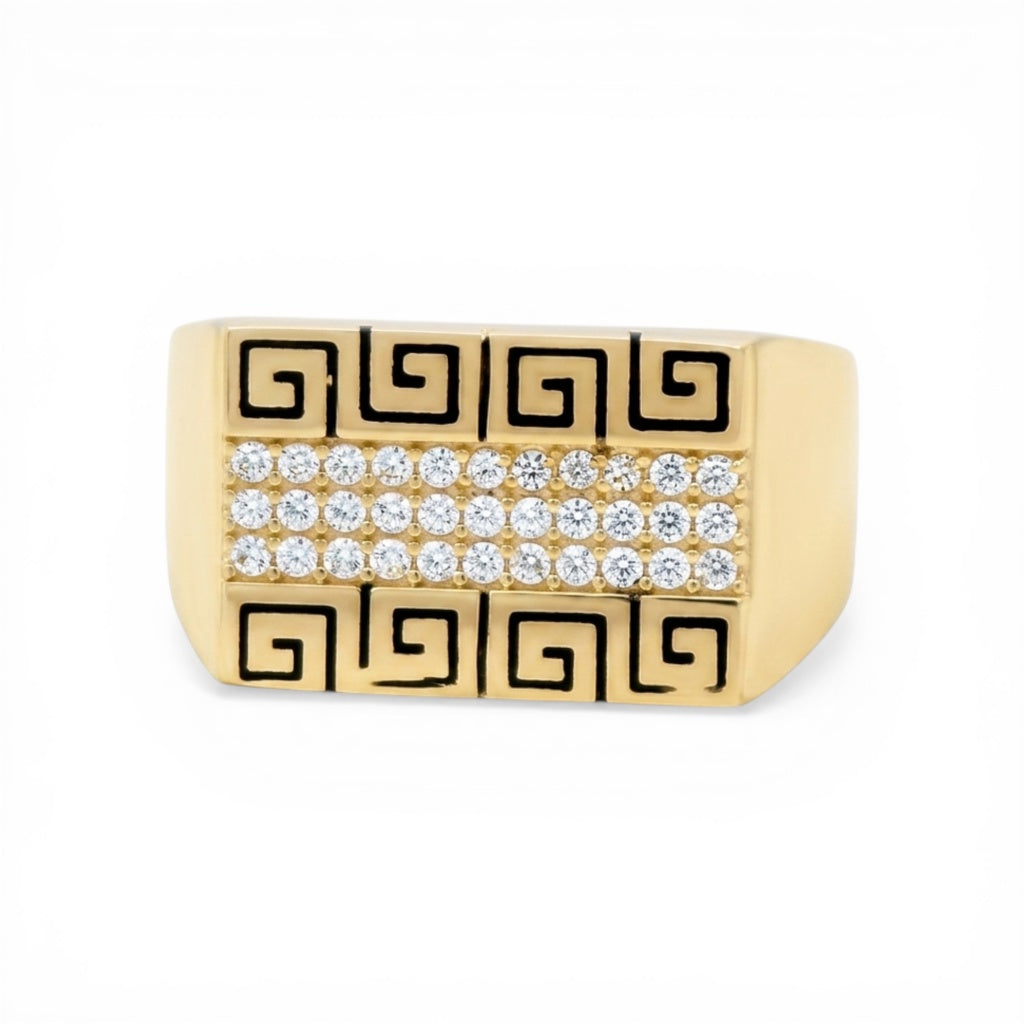 10k Yellow Gold Men's Ring / Size: 11 / Weight: 4.8gr / CLBMR0FSGR