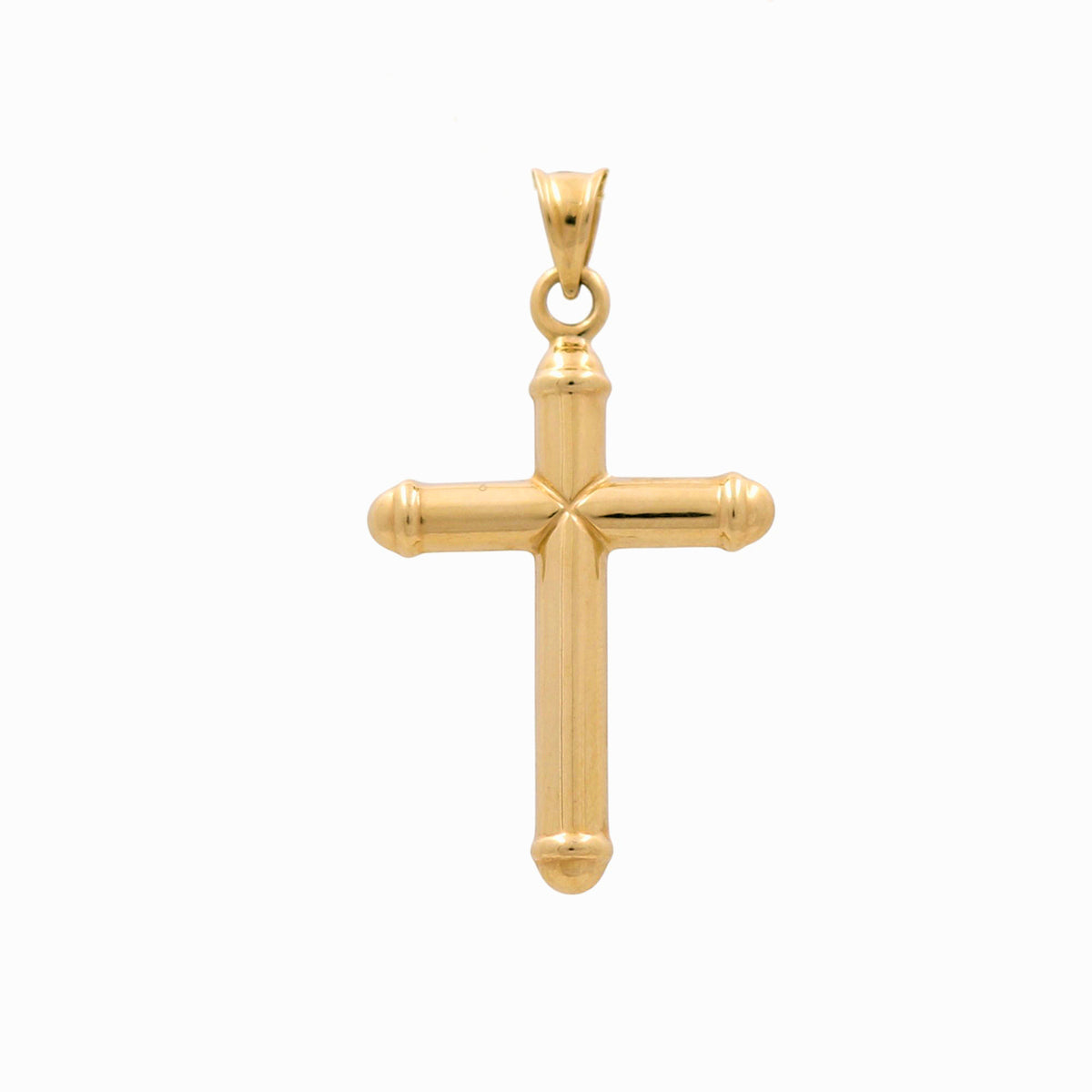 10K Yellow Gold Small Plain Cross Pendant / Weight: 0.7 GR / DQPD0CS-1