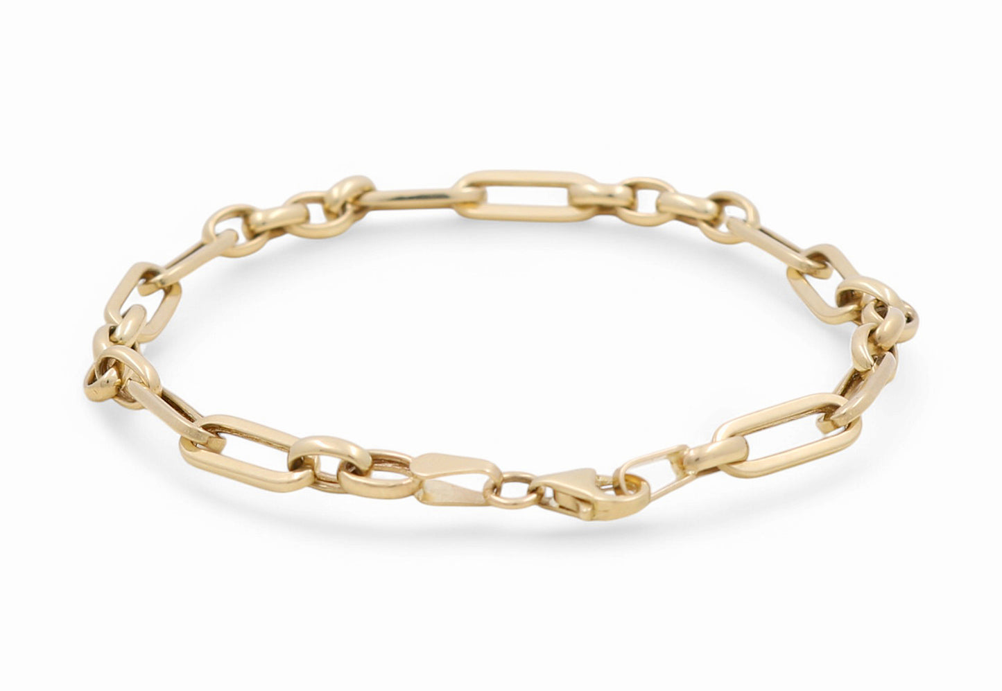 14K Yellow Gold Fashion Women's Bracelet / Size: 7.5" / Weight: 2.9 GR / DPWB4FS-1